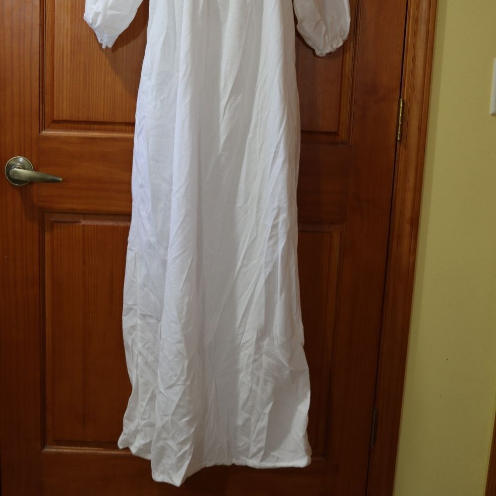 Dreamy Nights By Avon Pink & White Embroidered Floral Floor Length Night Gown M - Picture 3 of 14